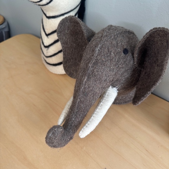 Mud Pie Animal Wall Art / Mount Trio - Zebra, Elephant, & Giraffe - Sold as set - Picture 8 of 13